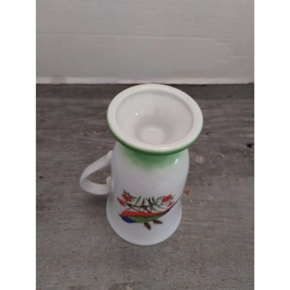 Song Bird Pedestal Mug Irish Coffee Cup FRED ROBERTS Green - Picture 7 of 7